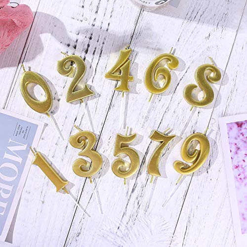 Gold 21st &12th Birthday Number Candles for Cake, Number 21 12 1 2 Glitter Candle Party Anniversary Cakes Decoration for Kids Women or Men