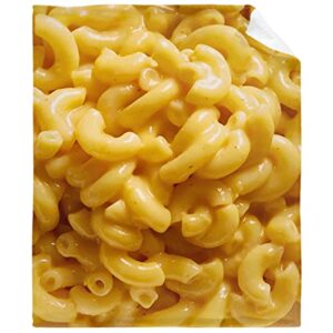 mac-n cheese throw blanket flannel fleece air conditioning quilt best gift lightweight cozy plush blanket for sofa chair bedroom l 80″x60″ for adults