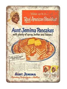 aunt jemima pancake waffle mix 8×12 inches retro vintage decor sign metal tin sign home bar wall decor jsbz-0390