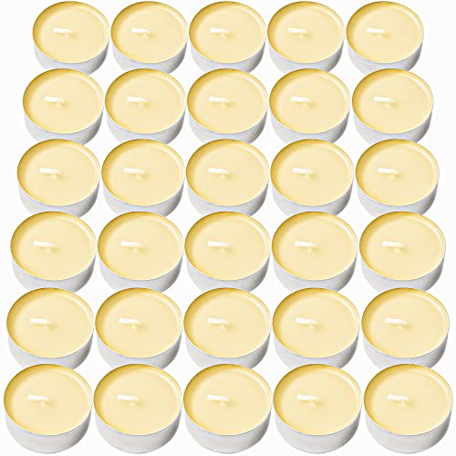 DecorRack 30 Tealight Candles, French Vanilla Scented, Pleasant Fragrance Candle, Long Lasting Air Freshener (Pack of 30)