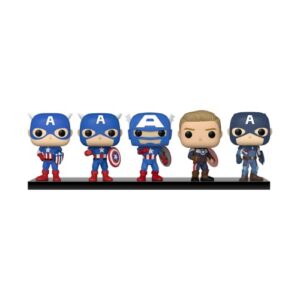 pop funko marvel: year of the shield – captain america through the ages 5 pack, amazon exclusive, multicolor, (55482)
