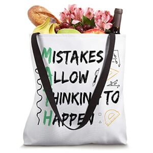 Funny Mistakes Allow Thinking To Happen Math Lover Teacher Tote Bag