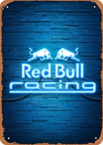 dreyooy formula 1 red bull racing wall art 12″x 8″ metal tin retro vintage sign