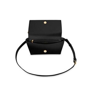 KATIE LOXTON Bamboo Handle Womens Medium Vegan Leather Convertible Crossbody Top Handle Purse Black