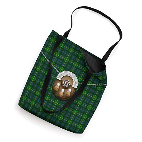 Scottish Clan Gordon Tartan Plaid With Sporran Tote Bag