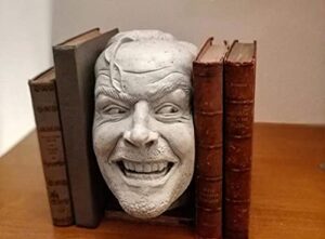 bnkk jack nicholson sculpture book ends library sculpture resin bookend desktop ornament book shelf for your study,living room ornament decoration, white, (jj04500851_whit1-6726-1800171201)