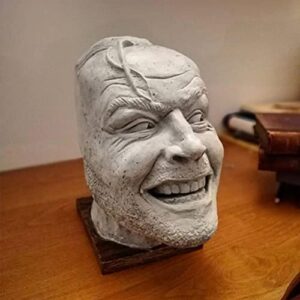 BNKK Jack Nicholson Sculpture Book Ends Library Sculpture Resin Bookend Desktop Ornament Book Shelf for Your Study,Living Room Ornament Decoration, White, (JJ04500851_whit1-6726-1800171201)