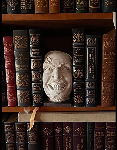 BNKK Jack Nicholson Sculpture Book Ends Library Sculpture Resin Bookend Desktop Ornament Book Shelf for Your Study,Living Room Ornament Decoration, White, (JJ04500851_whit1-6726-1800171201)