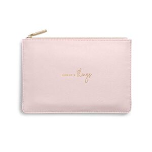 katie loxton mommy’s things womens medium vegan leather sentiment perfect pouch pink