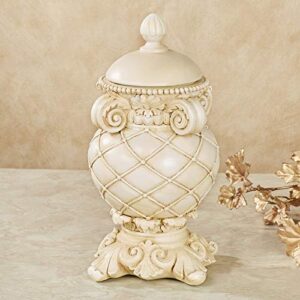 corinthia classical style decorative covered jar antique ivory