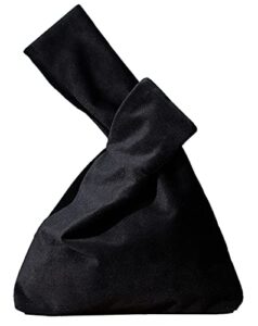 yuutbiu wrist bag,elegant style portable purse,velvet black knot bag,phone wallet gift for women