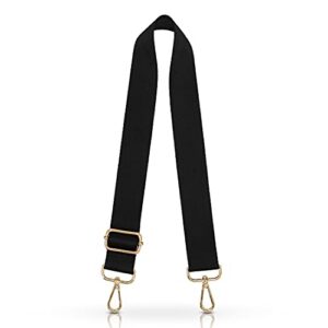 tanosii wide purse strap adjustable handbag strap replacement shoulder crossbody strap all black