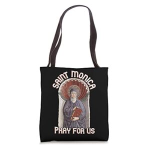 st monica prayer unfaithfulness victims wives catholic saint tote bag