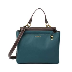 CHALA Charming Satchel with Adjustable Strap - Metal Dragonfly - Turquoise