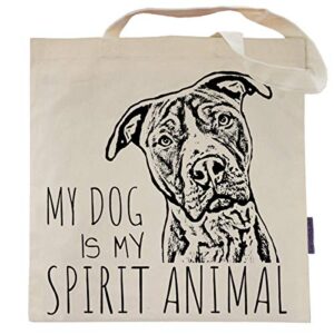 my dog is my spirit animal tote bag by pet studio art