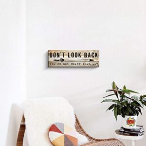 Pigort Inspirational Wall Art - Don’t Look Back - Quote & Saying Art Painting, Motto Print Canvas Picture，Motivational Wall Art for Office or Living Room Home Decor (Yellow)