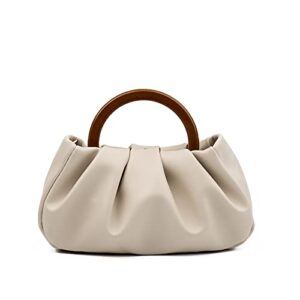 zlybola small shoulder bag for women,clutch purse handbag and cloud dumpling bag,cross body bags,trendy ruched shoulder handbags