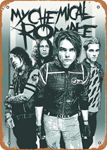 eicoco musician band artwork my chemical romance poster plaque poster metal tin sign 8″ x 12″ vintage retro wall decor