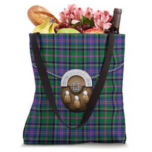 Scottish Clan Cooper Tartan Plaid With Sporran Tote Bag