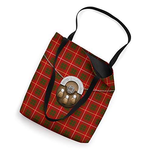 Scottish Clan Bruce Tartan Plaid With Sporran Tote Bag