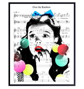 somewhere over the rainbow wall art – wizard of oz gifts – dorothy pop art poster print – the wizard of oz decor – andy warhol contemporary picture – home decoration for girls bedroom, living room