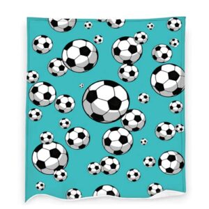 Soccer Soft Luxury Blanket Throw Lightweight Flannel Blankets for Adults Kids Gift 60"X50"