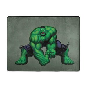 hulk carpet area mat soft mats for kids boys girl bedroom college dorm living room comfortable and durable decor rug polyester 63 x 48 inch