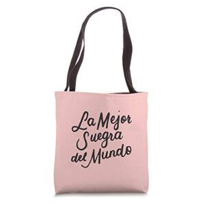 la mejor suegra del mundo spanish mother in law gifts tote bag