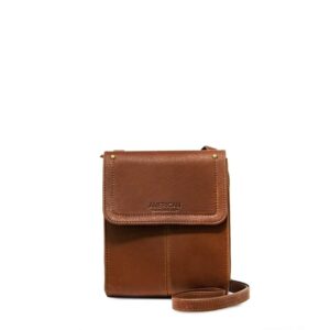 american leather co. – kansas crossbody handbag – gorgeous design and superbly fashionable – brandy smooth