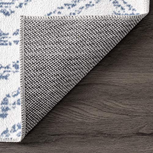 nuLOOM Rosanne Machine Washable Geometric Area Rug, 3' x 5', Blue