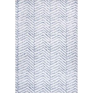 nuLOOM Rosanne Machine Washable Geometric Area Rug, 3' x 5', Blue