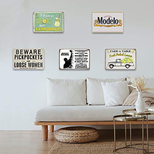 MeowPrint Modelo Cerveza Man Cave Beer decor Tin Signs 12 x 8Inch