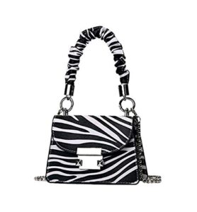 purfanree women zebra print shoulder bag small clutch evening purse crossbody handbag satchel bag mini purse
