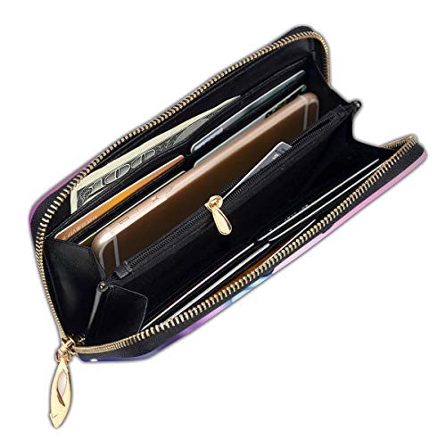 Eeyore Womens Large Capacity Luxury Wax Genuine Leather Portable Wallet Clutch Organizer