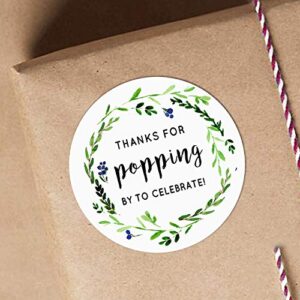 thanks for popping by to celebrate popcorn favor stickers for popcorn favor bags baby shower popcorn stickers-120pcs