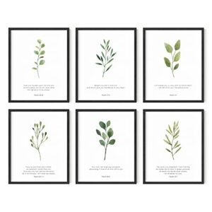 haus and hues bible verses wall decor – set of 6 christian wall decor scripture wall art, bible verse posters biblical wall decor scripture art wall decor christian posters for wall unframed (8″x10″)