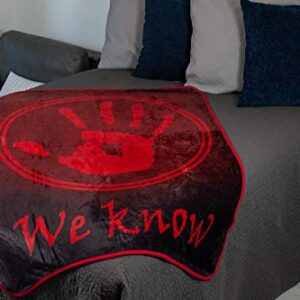 JUST FUNKY The Elder Scrolls Skyrim Dark Brotherhood We Know Fleece Throw Blanket | Skyrim Soft Blankets and Throws | Official The Elder Scrolls Skyrim Throw Blankets | Measures 60 x 45 Inches