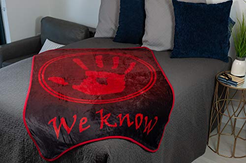 JUST FUNKY The Elder Scrolls Skyrim Dark Brotherhood We Know Fleece Throw Blanket | Skyrim Soft Blankets and Throws | Official The Elder Scrolls Skyrim Throw Blankets | Measures 60 x 45 Inches