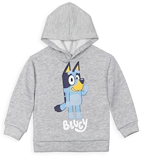 Bluey Toddler Boys Fleece Hoodie and Pants Outfit Set Grey/Blue 3T