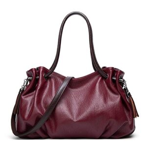 mintegra handbags for women hobo shoulder bags with tassel large capacity top handle bucket bags