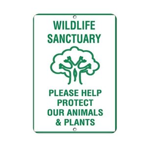 new vintage retro metal tin sign wildlife sanctuary outdoor street garage & home bar club wall decoration signs 12x8 inch