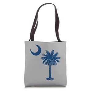 south carolina state flag palmetto tree crescent moon sc tote bag