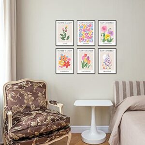 RBPRIDE Flower Market Poster Set of 6, 8x10 Inch Matisse Poster Flower Market Canvas Art Prints UNFRAMED , Abstract Floral Wall Art Modern Abstract Wall Art for Living Room Décor