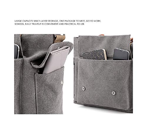 Womens Crossbody Handbags Canvas Shoulder Purse Daily Shopper Satchel Work Bag Travel Purse Top Handle Tote Bag Grey