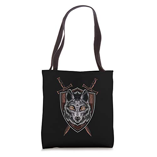 Wolf Sword Shield Renaissance Medieval Knight House Sigil Tote Bag