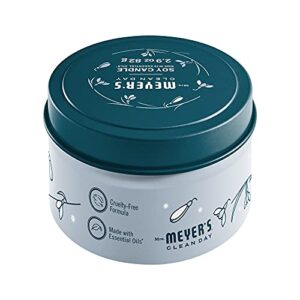 Mrs. Meyer's Scented Soy Tin Candle, 12 Hour Burn Time, Made with Soy Wax and Essential Oils, Snowdrop, 2.9 oz