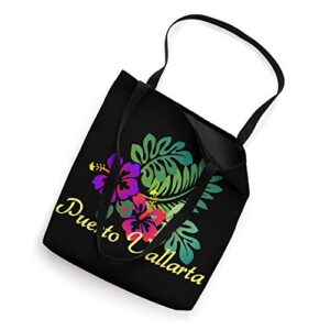 Puerto Vallarta Beach Tropical Flower Surf Vacay Tote Bag