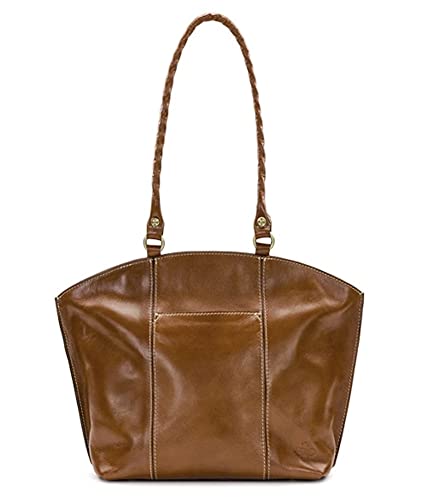 Patricia Nash Leather Michel Dome Zip Top Tote Bag Purse Shopper in Tan