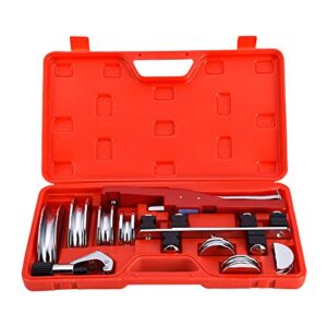 icool tubing bender kit hand tool 1/4 to 7/8 inch for soft copper aluminum hvac refrigeration system maintenance, with tube cutter