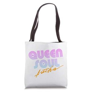aretha franklin the queen of soul tote bag